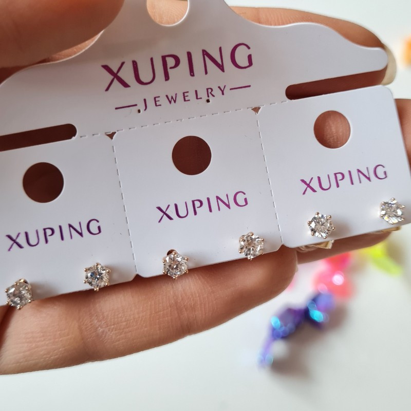 گوشواره زنانه ژوپینگ مدل تک نگین گوشواره زنانه ژوپینگ مدل تک نگین