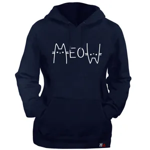 هودی زنانه مدل  گربه کد T08 رنگ سرمه ای