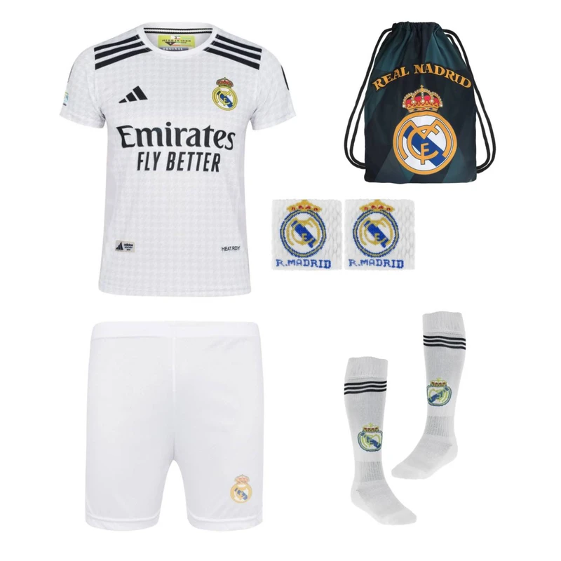 ست 6 تکه لباس ورزشی پسرانه مدل رئال مادرید طرح امباپه کد 2025t