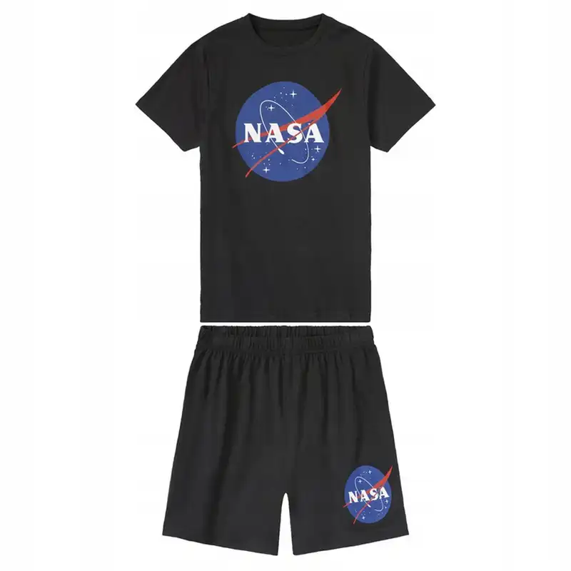 ست تی شرت و شلوارک پسرانه اسپیس مدل ناسا sh2024