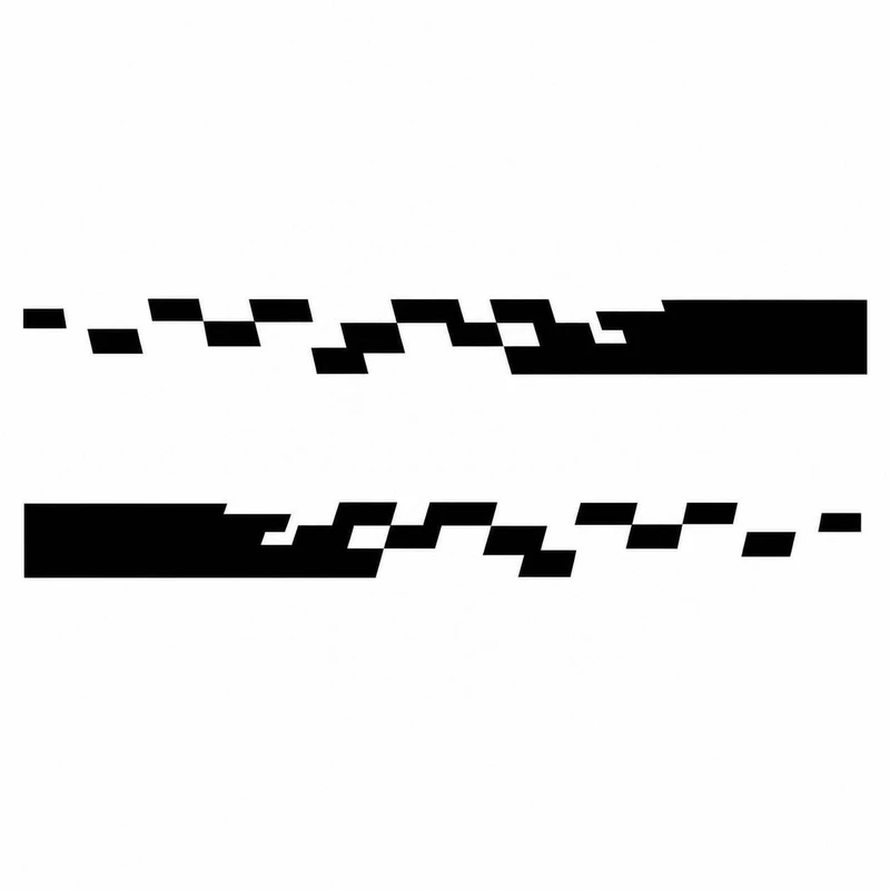 برچسب بدنه خودرو سولگی طرح Glitch کد M111 بسته دو عددی