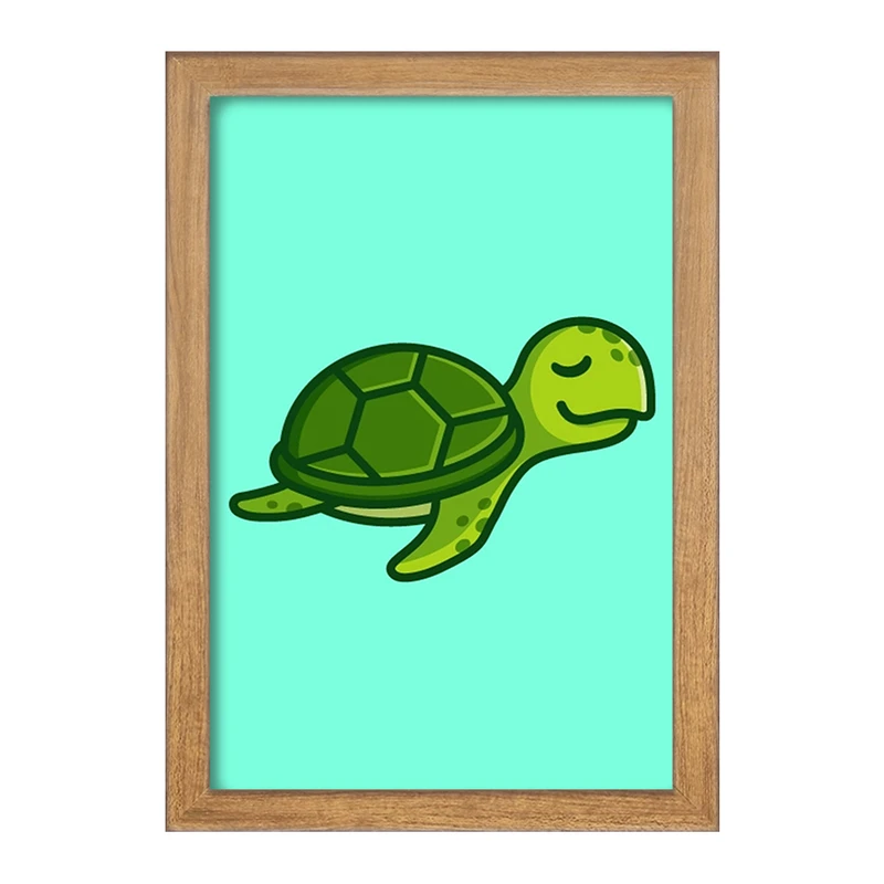 تابلو خندالو مدل حیوانات بامزه لاکپشت کد 28169