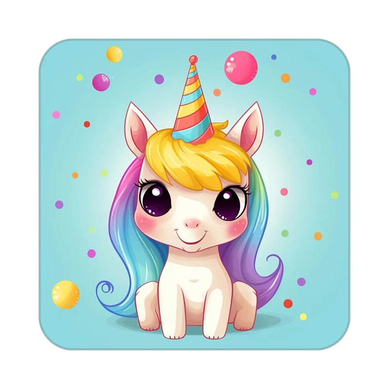 زیر لیوانی کاکتی طرح اسب تک شاخ و یونیکورن مدل mp29689