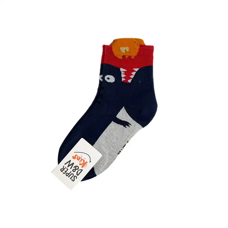 جوراب بچگانه مدل دایناسوری بسته دو عددی