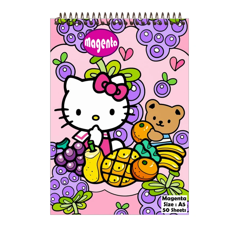 دفتر نقاشی مجنتا طرح کیتی کد 00101