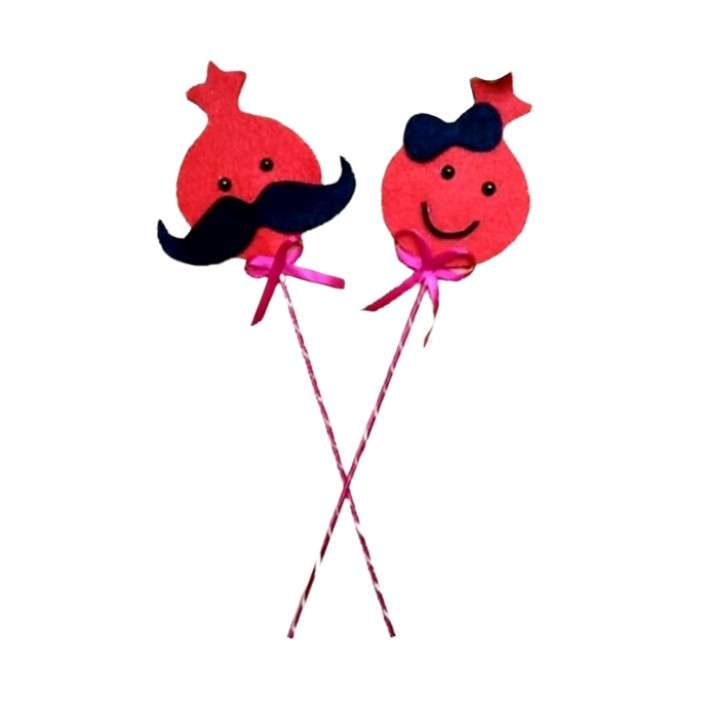 تاپر مدل انار طرح یلدایی مجموعه دو عددی