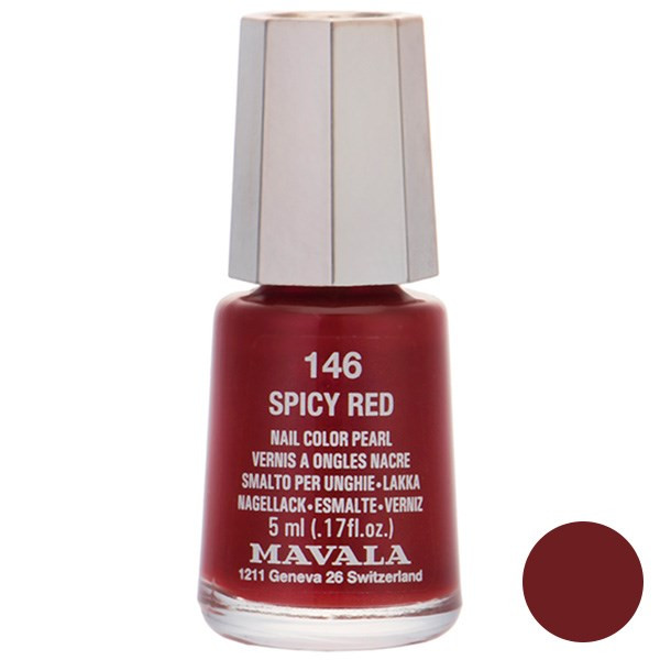 لاک ناخن ماوالا مدل Mini Spicy Red شماره 146