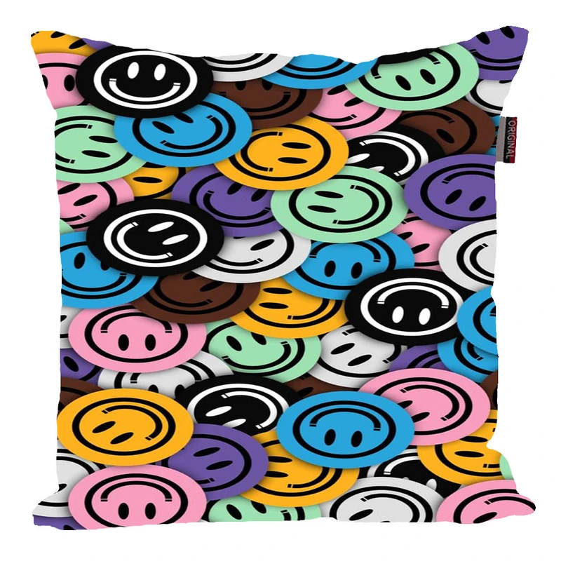 کوسن پاد آفرین مدل فانتزی طرح ایموجی رنگی کد P976