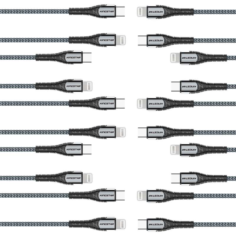 کابل تبدیل USB-C به لایتنینگ کینگ استار مدل k351C طول 1 متر بسته 10 عددی