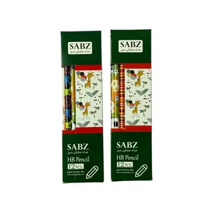 مداد مشکی سبز کد 012 بسته 24 عددی