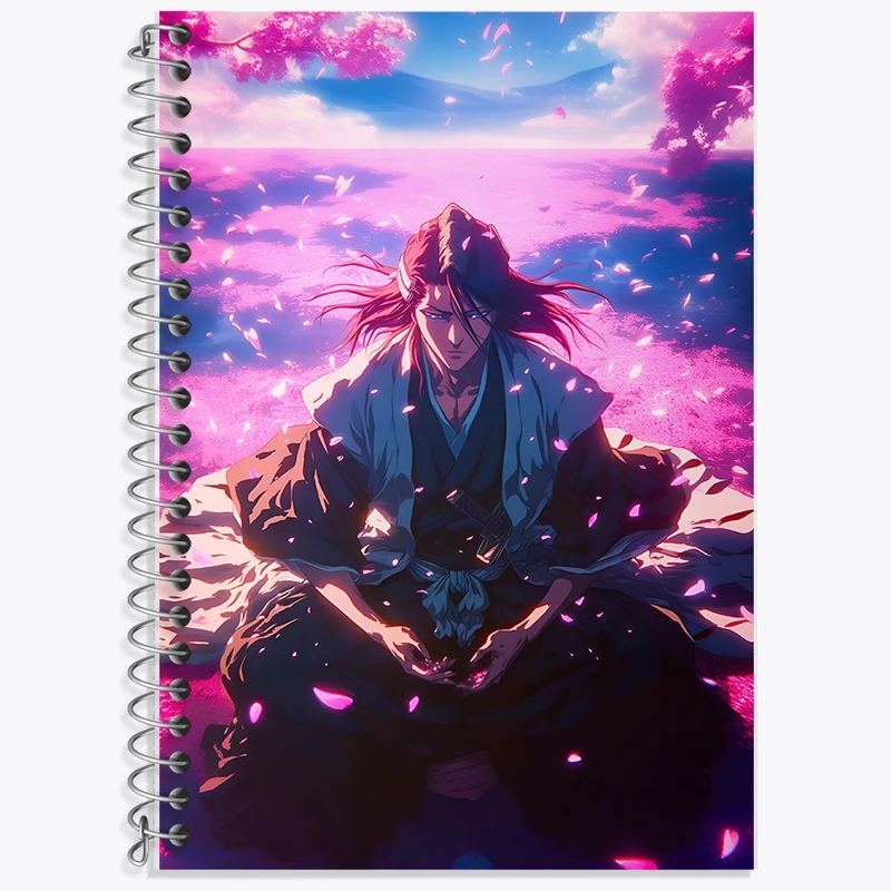 دفتر زبان 50 برگ خندالو مدل سه خط طرح انیمه بلیچ (Bleach) کد F5606