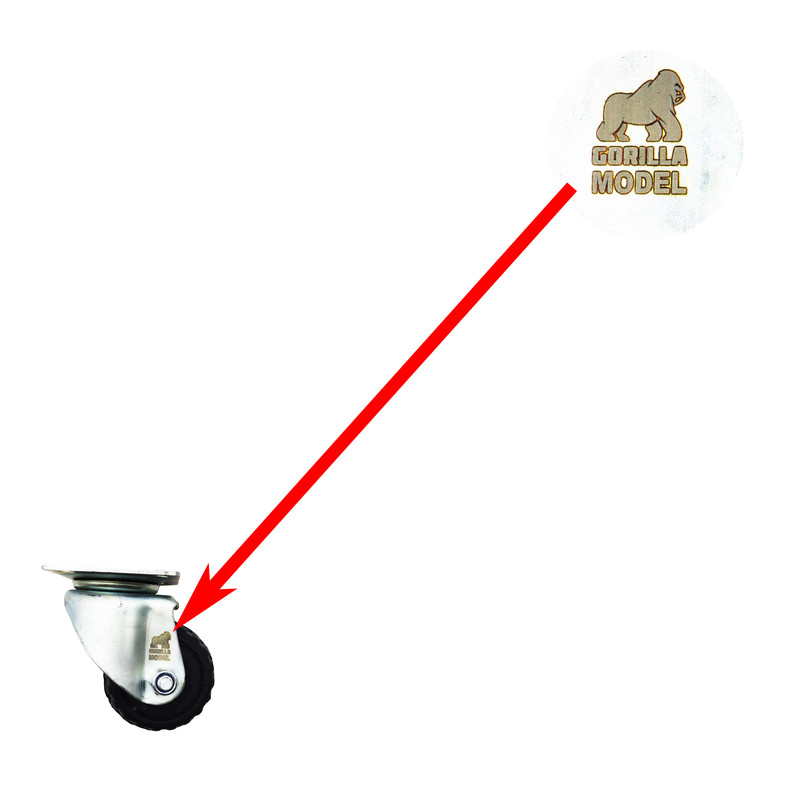 چرخ کفی‌دار مدل گوریلا کد YP-GARDAN-75*35MM
