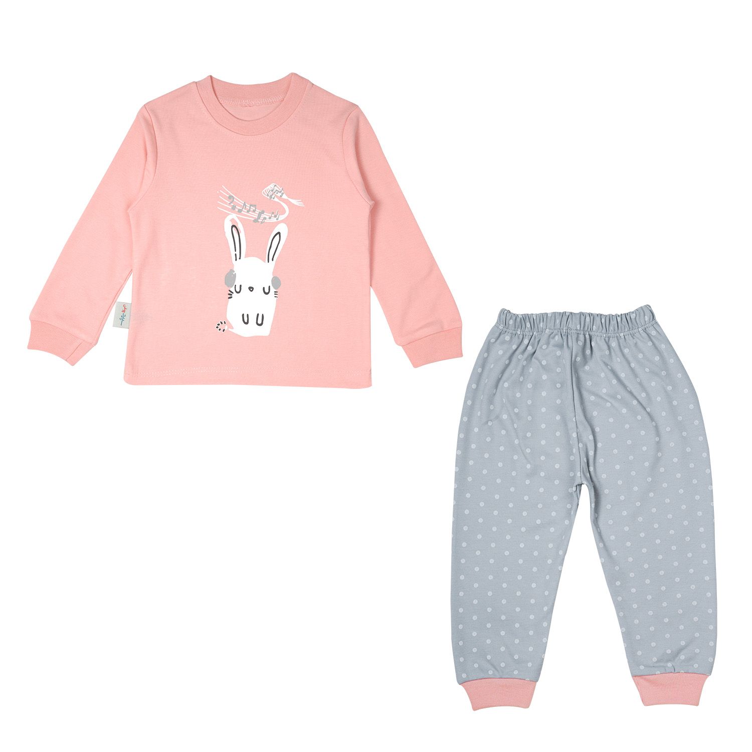 ست تی شرت آستین بلند و شلوار بچگانه سپیدپوش کد 400140 - - 1