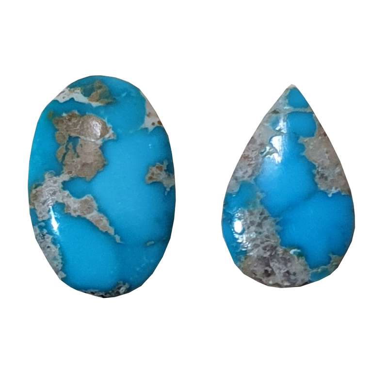 سنگ فیروزه مدل نیشابور کد CZN5002 مجموعه 2 عددی