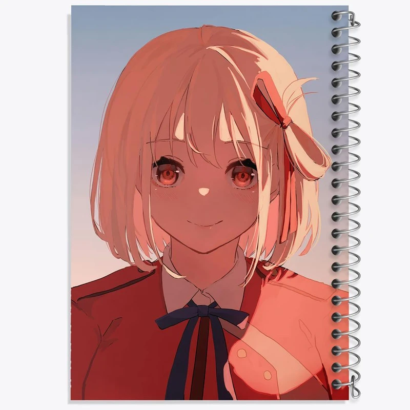 دفتر ژورنال نویسی 50 برگ خندالو مدل نقطه ای طرح چیساتو انیمه لیکوریس ریکویل Lycoris Recoil کد 22964