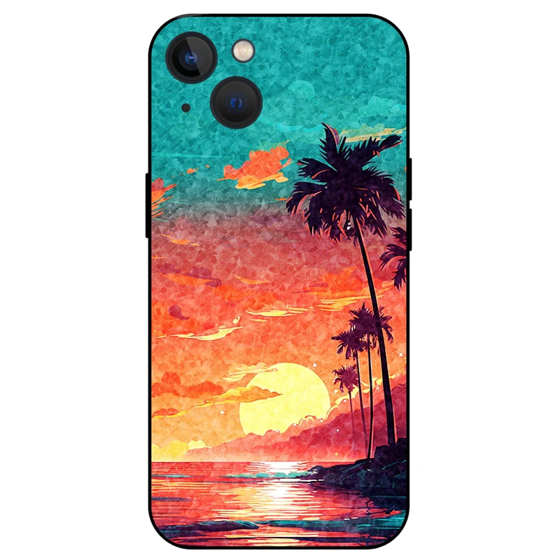 کاور مگافون طرح تابستان مدل 8000 مناسب برای گوشی موبایل اپل iPhone 13 mini                 