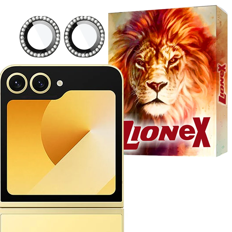 محافظ لنز دوربین شیشه‌ای لایونکس مدل NRIL20 مناسب برای گوشی موبایل سامسونگ Galaxy Z Flip6