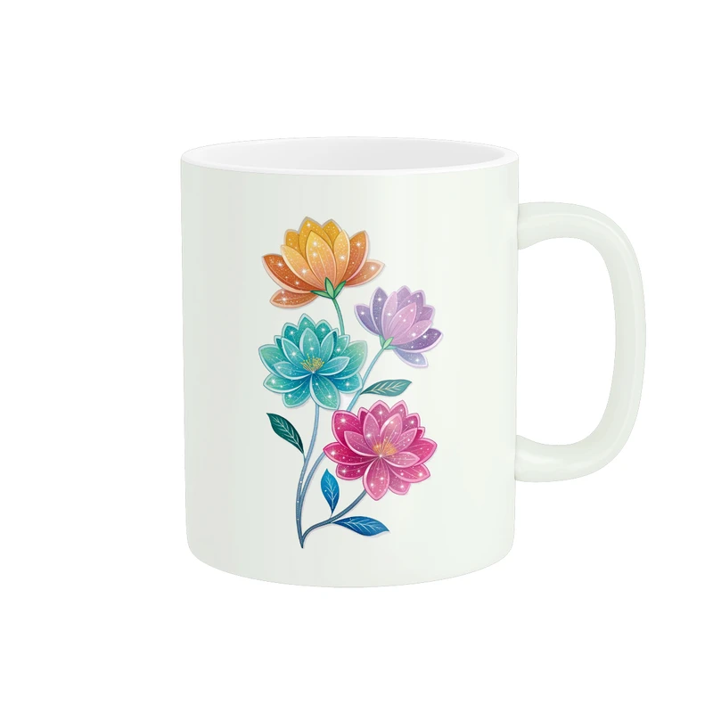 ماگ پاد آفرین طرح گل کد 1207