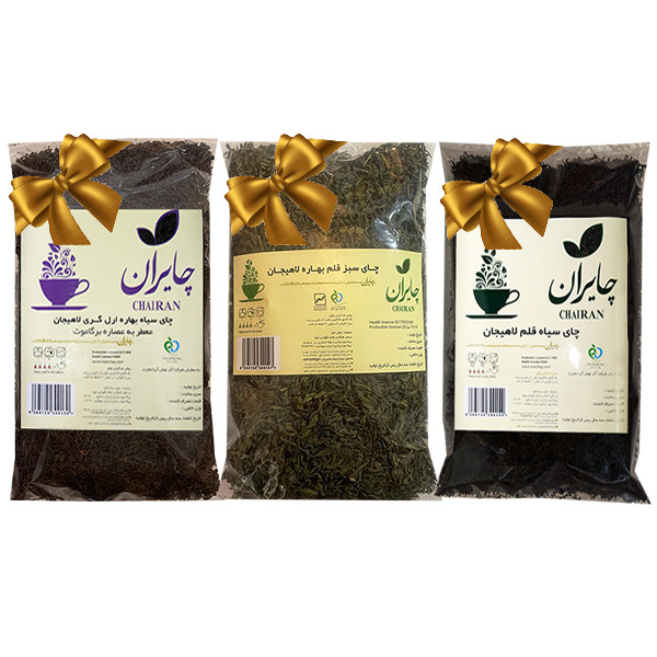 چای ایرانی سیاه قلم کلاسیک و شکسته ارل گری و سبزقلم کلاسیک چایران - 1100 گرم بسته 3 عددی