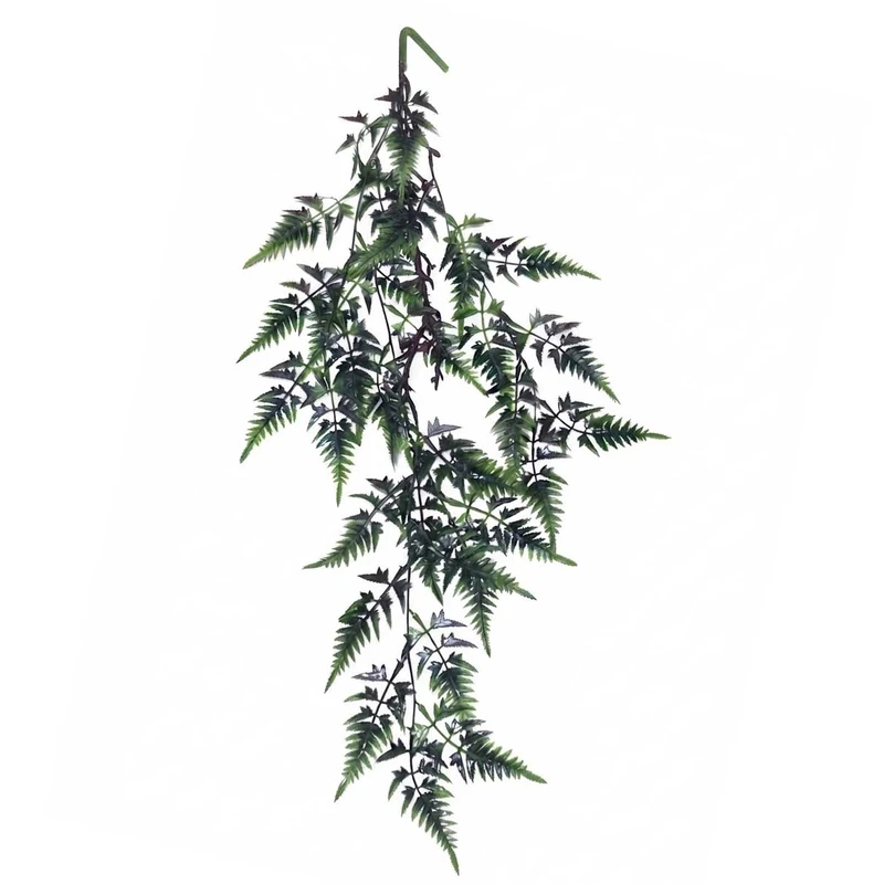 گل مصنوعی آویزی مدل تیار استوایی کاجی  با ابعاد 10x10x80 سانتی‌متر