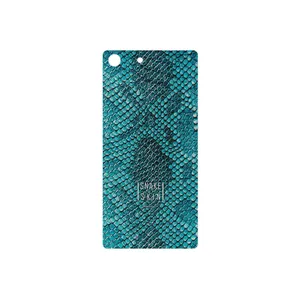 MAHOOT Blue Snake Skin Cover Sticker for Sony Xperia M5