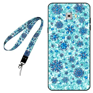 Megafone Snow Flake 0014 Cover For Samsung Galaxy C7 Mobile Neckband 