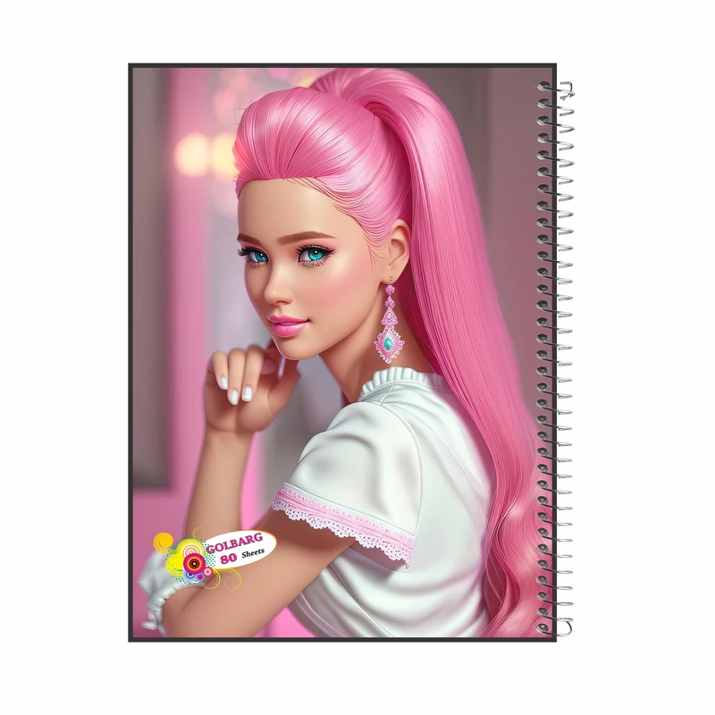 دفتر مشق 80 برگ گلبرگ مدل دخترانه کد 10046
