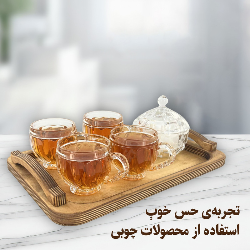 سینی مدل چوبی کد SN061