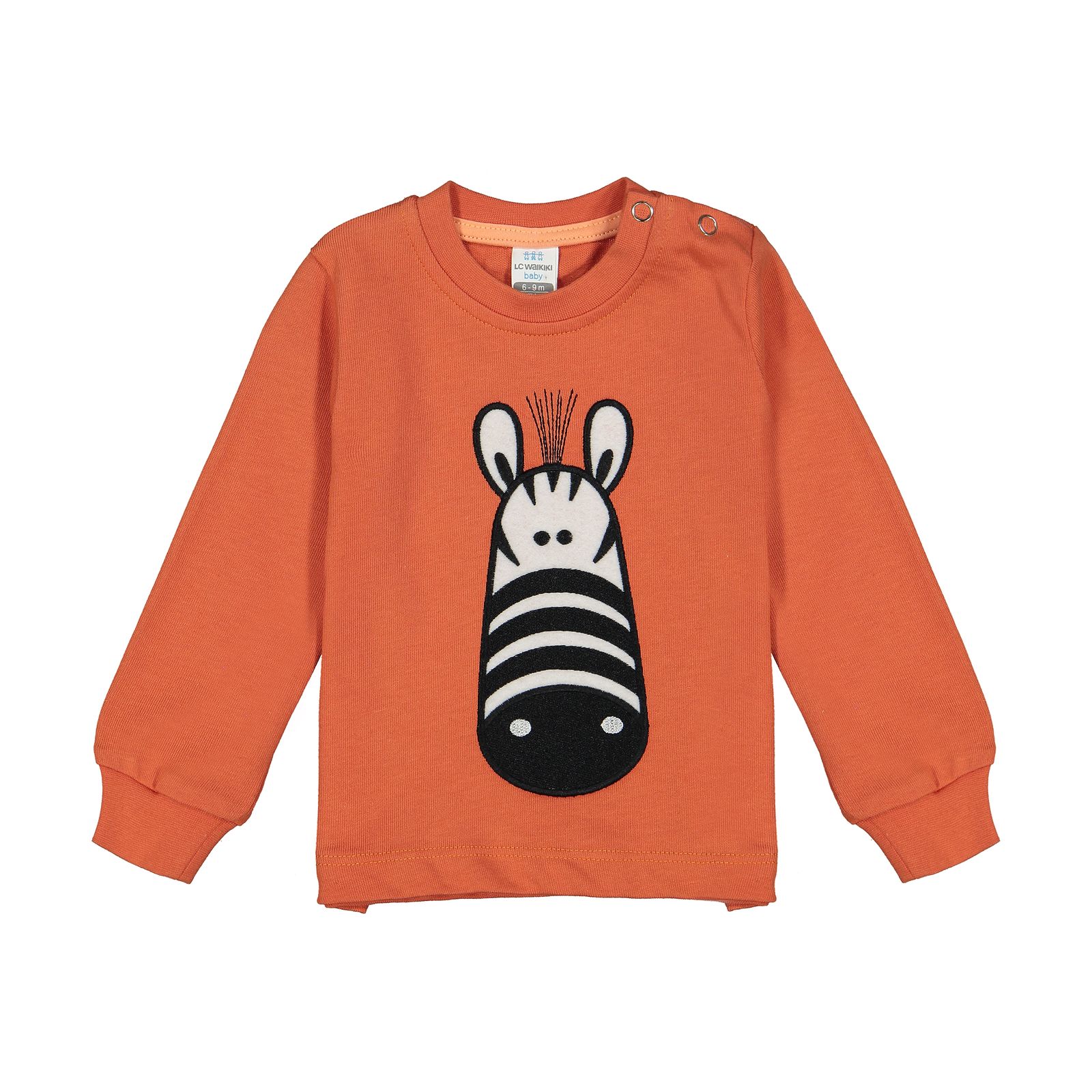 تی شرت نوزادی پسرانه ال سی وایکیکی مدل 0W77604Z1-H9Z-DARKORANGE - - 1