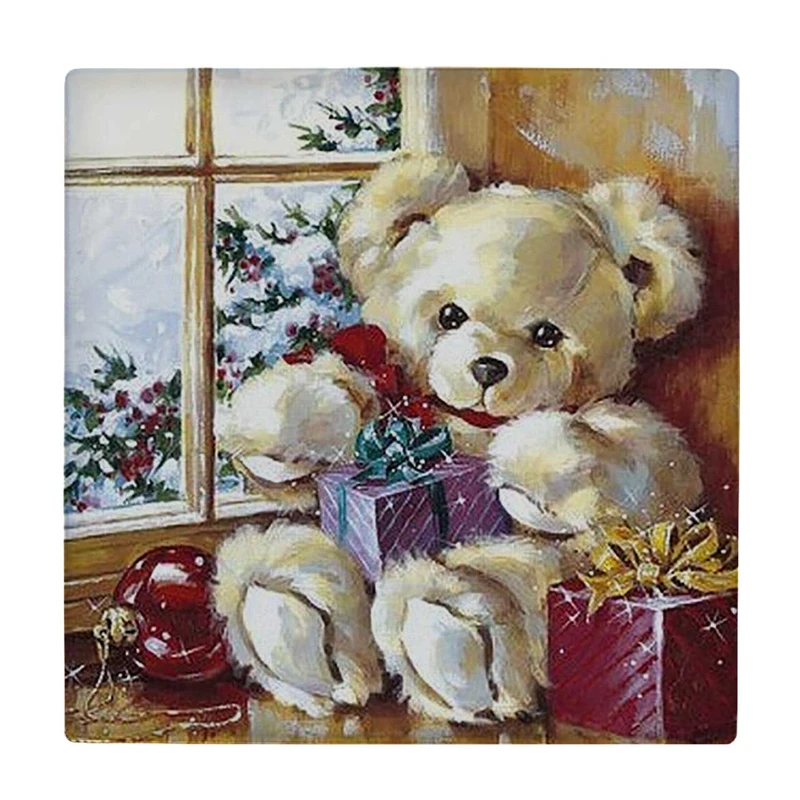  زیر لیوانی  طرح خرس عروسکی و جعبه هدیه کد    6221139_5696