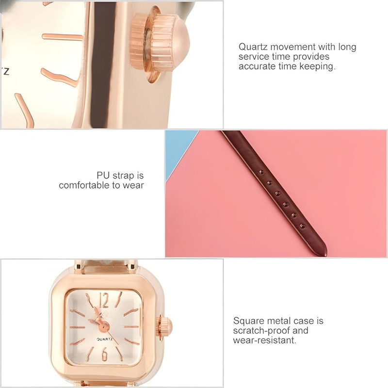 ساعت مچی عقربه ای زنانه مدل مینیمال کلاسیک بند چرم کد 1