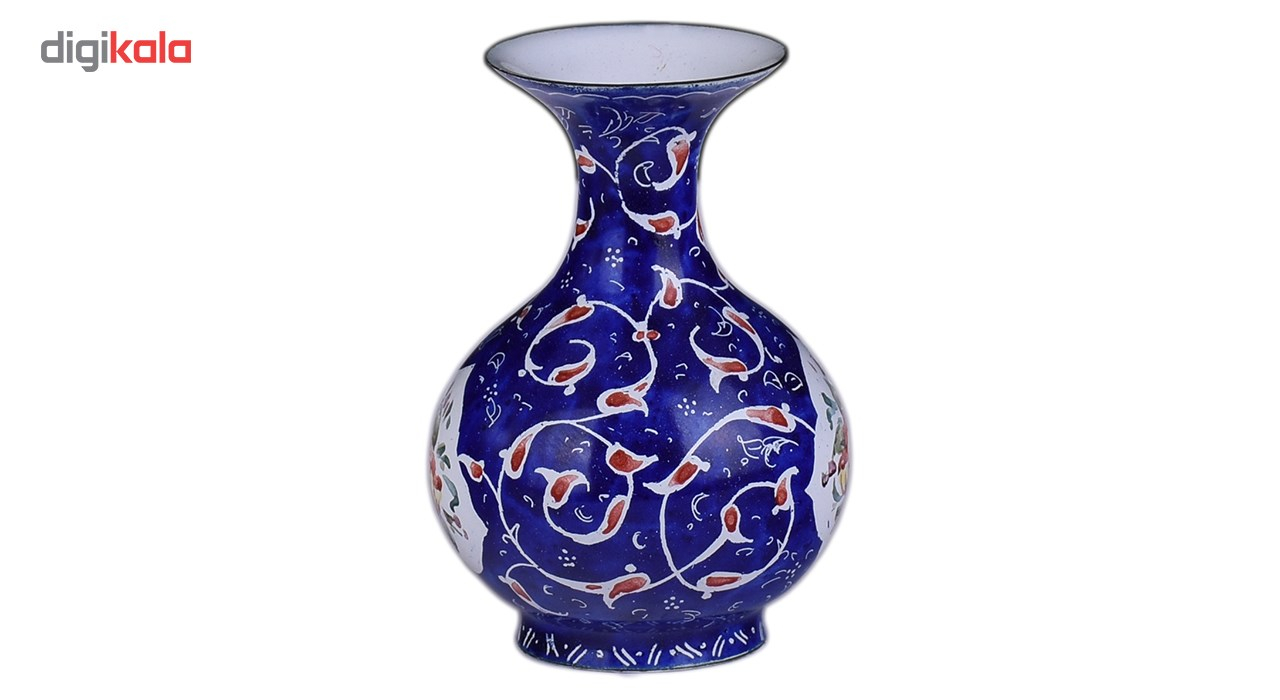 گلدان مسی میناکاری صالحی زاده طرح قاب گل مدل 01- 35 ارتفاع 8 سانتی متر