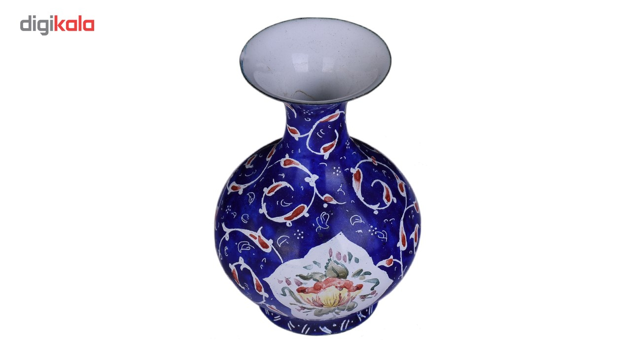 گلدان مسی میناکاری صالحی زاده طرح قاب گل مدل 01- 35 ارتفاع 8 سانتی متر