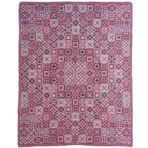 روفرشی مدل زیرسفره شقایق کد 081zsu زمینه زرشکی