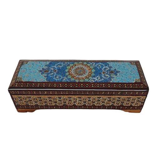 قلمدان خاتم کاری مدل اسلیمی کد 220
