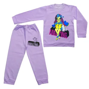 ست سویشرت و شلوار دخترانه مدل Amazing رنگ بنفش