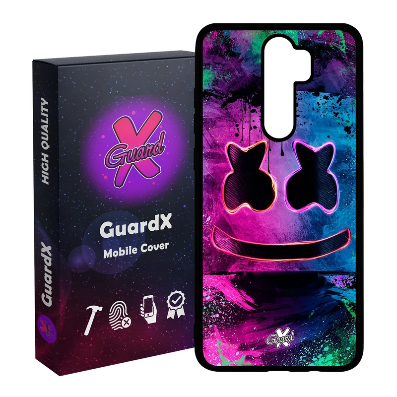 کاور گارد ایکس طرح Marshmello مدل Glass10028 مناسب برای گوشی موبایل شیائومی Redmi 9 / 9 Prime