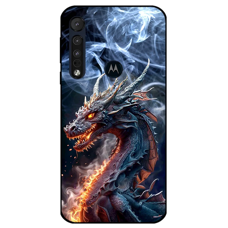 کاور مگافون طرح اژدها مدل 7453 مناسب برای گوشی موبایل موتورولا Moto One Macro / G8 Play