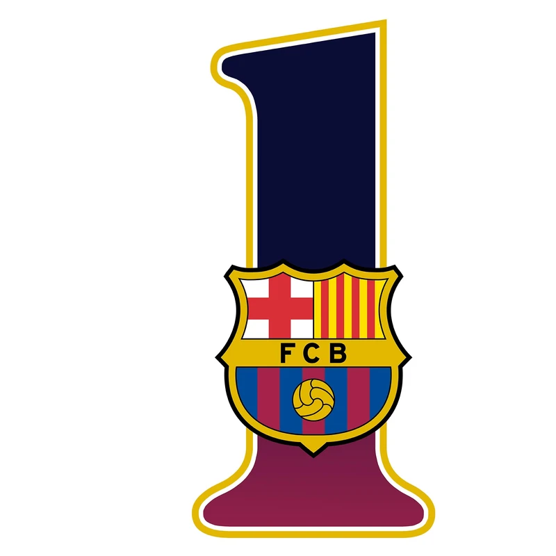  استند رومیزی مدل تولد عدد 1 طرح بارسلونا کد 601