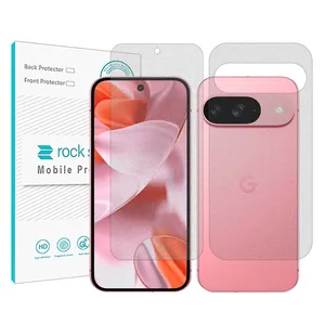 Rock space Resistant model matte screen protector suitable for Google Pixel 9 mobile phone along with the back protector