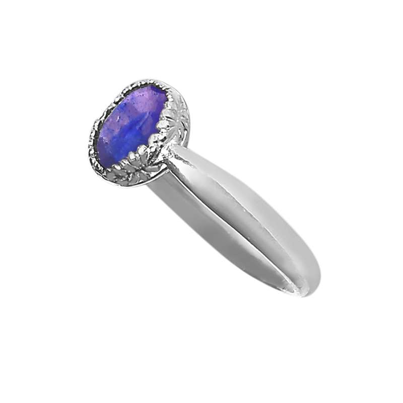 انگشتر نقره زنانه نقره جات لطفی مدل یاقوت کد ANZS03E02