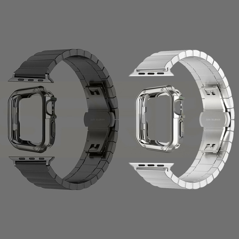 بند اسپریگ مدل Simple Link Lux مناسب برای اپل واچ سری 4/5/6/SE سایز 44mm به همراه کاور