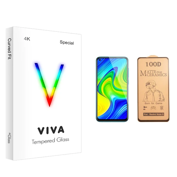 محافظ صفحه نمایش سرامیکی ویوا مدل 4K مناسب برای گوشی موبایل شیائومی Redmi Note 9