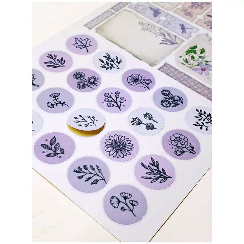 برچسب کاترینکا طرح برش خورده بولت ژورنال و اسکرپ بوک مدل A5 Flower stickers