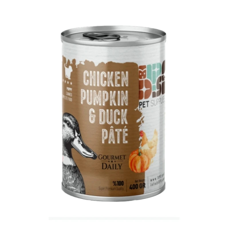 کنسرو غذای سگ دی پی اس مدل پته طعم مرغ، اردک و کدو وزن ۴۰۰ گرم