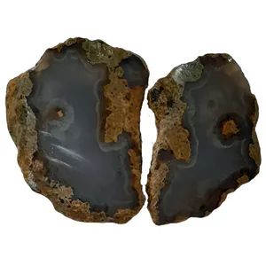 سنگ راف عقیق کد m017 مجموعه دو عددی