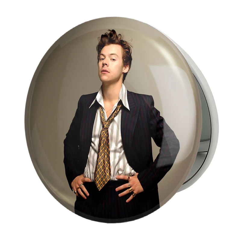 آینه جیبی خندالو طرح هری استایلز گروه موسیقی وان دایرکشن One Direction مدل تاشو کد 18943