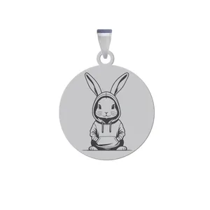 آویز گردنبند زنانه و مردانه هایکا مدل خرگوش کد ja.h 219