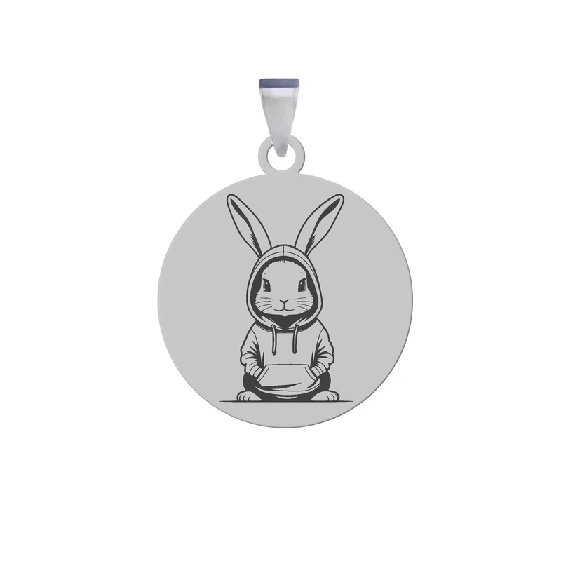 آویز گردنبند زنانه و مردانه هایکا مدل خرگوش کد ja.h 219