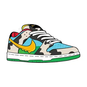 برچسب لپ تاپ پویا مارکت طرح کتونی کد 3421